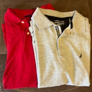Nautica polo shirts (2) Men’s LG VERY gently worn.